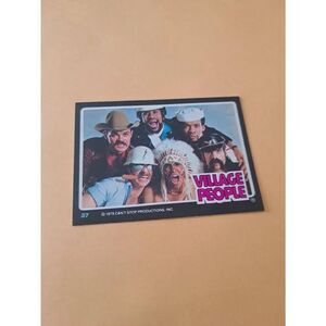 Vintage 1979 Village People Trading Card #37 Disco Era Vintage Music Collectible